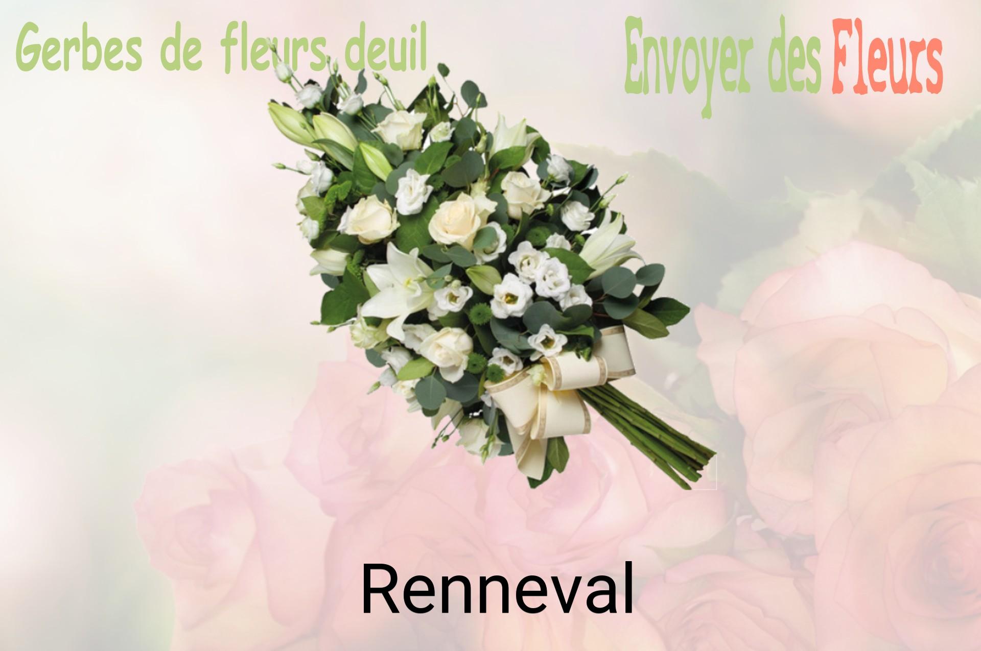 Gerbe de fleurs de deuil livrée à Renneval